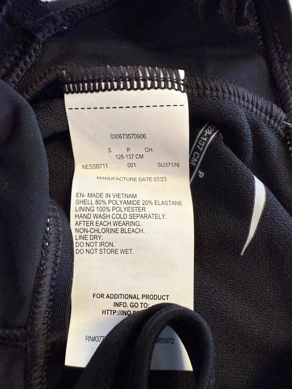 *Nike Essential Girl's Racerback 1-Piece Swimsuit - Black NESSB711-001 Sz Small
